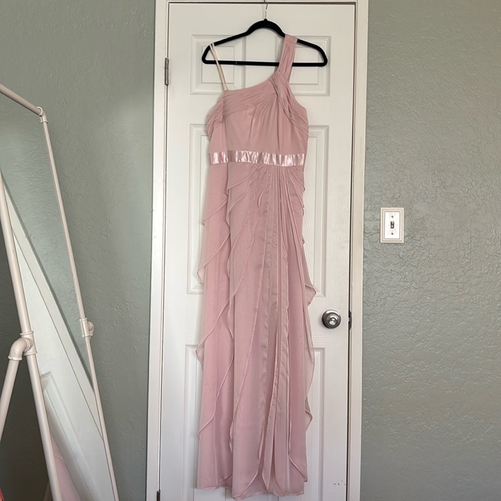 Adrianna Papell Size 10 blush floor length dress